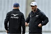 30 June 2022; Assistant coaches David Hill, right, and Joe Schmidt during New Zealand rugby squad training at Eden Park in Auckland, New Zealand. Photo by Brendan Moran/Sportsfile