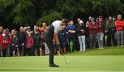 30 June 2022; Spectators look on as Seamus Power putts on the 15th green during day one of the Horizon Irish Open Golf Championship at Mount Juliet Golf Club in Thomastown, Kilkenny. Photo by Eóin Noonan/Sportsfile