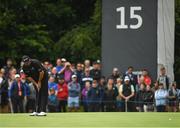 30 June 2022; Shane Lowry of Ireland reacts to a putt on the 15th green during day one of the Horizon Irish Open Golf Championship at Mount Juliet Golf Club in Thomastown, Kilkenny. Photo by Eóin Noonan/Sportsfile