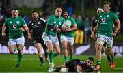 29 June 2022; Keith Earls of Ireland in action against TJ Perenara of Maori All Blacks during the match between the Maori All Blacks and Ireland at the FMG Stadium in Hamilton, New Zealand. Photo by Brendan Moran/Sportsfile