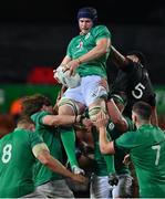 29 June 2022; Ryan Baird of Ireland during the match between the Maori All Blacks and Ireland at the FMG Stadium in Hamilton, New Zealand. Photo by Brendan Moran/Sportsfile