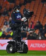 29 June 2022; Sky Sports television steadicam during the match between the Maori All Blacks and Ireland at the FMG Stadium in Hamilton, New Zealand. Photo by Brendan Moran/Sportsfile
