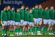 29 June 2022; Ireland players line up to face the haka before the match between the Maori All Blacks and Ireland at the FMG Stadium in Hamilton, New Zealand. Photo by Brendan Moran/Sportsfile