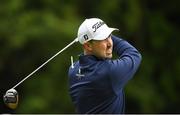 30 June 2022; Niall Kearney of Ireland watches his drive from the ninth tee box during day one of the Horizon Irish Open Golf Championship at Mount Juliet Golf Club in Thomastown, Kilkenny. Photo by Eóin Noonan/Sportsfile