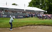 30 June 2022; Padraig Harrington of Ireland plays his third shot out of the bunker on the 18th hole during day one of the Horizon Irish Open Golf Championship at Mount Juliet Golf Club in Thomastown, Kilkenny. Photo by Eóin Noonan/Sportsfile