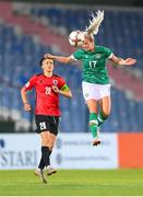27 June 2022; Lily Agg of Republic of Ireland in action against Khatia Tchkonia of Georgia during the FIFA Women's World Cup 2023 Qualifier match between Georgia and Republic of Ireland at Tengiz Burjanadze Stadium in Gori, Georgia. Photo by Stephen McCarthy/Sportsfile
