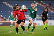 27 June 2022; Denise O'Sullivan of Republic of Ireland in action against Nino Gujabidze of Georgia during the FIFA Women's World Cup 2023 Qualifier match between Georgia and Republic of Ireland at Tengiz Burjanadze Stadium in Gori, Georgia. Photo by Stephen McCarthy/Sportsfile