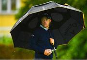1 July 2022; David Horsey of England shelters under an umbrella whilst waiting to put on the 16th green during day two of the Horizon Irish Open Golf Championship at Mount Juliet Golf Club in Thomastown, Kilkenny. Photo by Eóin Noonan/Sportsfile