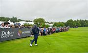 1 July 2022; Shane Lowry of Ireland plays a driver from on the 10th tee box during day two of the Horizon Irish Open Golf Championship at Mount Juliet Golf Club in Thomastown, Kilkenny. Photo by Eóin Noonan/Sportsfile