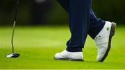 1 July 2022; A detailed view of a shamrock on the shoes worn by Shane Lowry of Ireland during day two of the Horizon Irish Open Golf Championship at Mount Juliet Golf Club in Thomastown, Kilkenny. Photo by Eóin Noonan/Sportsfile
