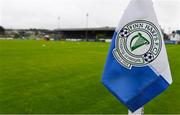 1 July 2022; A Finn Harps corner flag before the SSE Airtricity League Premier Division match between Finn Harps and Shamrock Rovers at Finn Park in Ballybofey, Donegal. Photo by Ramsey Cardy/Sportsfile