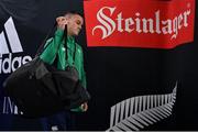 2 July 2022; Ireland captain Jonathan Sexton arrives before the Steinlager Series match between the New Zealand and Ireland at Eden Park in Auckland, New Zealand. Photo by Brendan Moran/Sportsfile