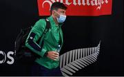2 July 2022; Hugo Keenan of Ireland arrives before the Steinlager Series match between the New Zealand and Ireland at Eden Park in Auckland, New Zealand. Photo by Brendan Moran/Sportsfile