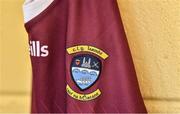 30 June 2022; A detailed view of a jersey during a Westmeath football squad portrait session at The Downs GAA Club in Mullingar, Westmeath. Photo by Piaras Ó Mídheach/Sportsfile