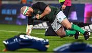 2 July 2022; Former Ireland international Michael Bent warms up before the Steinlager Series match between the New Zealand and Ireland at Eden Park in Auckland, New Zealand. Photo by Brendan Moran/Sportsfile