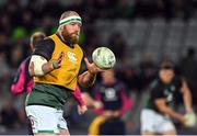 2 July 2022; Former Ireland international Michael Bent warms up before the Steinlager Series match between the New Zealand and Ireland at Eden Park in Auckland, New Zealand. Photo by Brendan Moran/Sportsfile