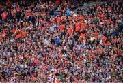 26 June 2022; Supporters, in the Hogan Stand, during the GAA Football All-Ireland Senior Championship Quarter-Final match between Armagh and Galway at Croke Park, Dublin. Photo by Ray McManus/Sportsfile