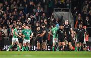 2 July 2022; Ireland players react as New Zealand players celebrate their side's first try during the Steinlager Series match between the New Zealand and Ireland at Eden Park in Auckland, New Zealand. Photo by Brendan Moran/Sportsfile