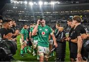 2 July 2022; James Ryan of Ireland after his side's defeat in the Steinlager Series match between the New Zealand and Ireland at Eden Park in Auckland, New Zealand. Photo by Brendan Moran/Sportsfile