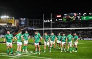 2 July 2022; Ireland players after their side's defeat in the Steinlager Series match between the New Zealand and Ireland at Eden Park in Auckland, New Zealand. Photo by Brendan Moran/Sportsfile