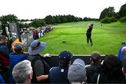 2 July 2022; Shane Lowry of Ireland watches his drive shot on the 10th hole during day three of the Horizon Irish Open Golf Championship at Mount Juliet Golf Club in Thomastown, Kilkenny. Photo by Eóin Noonan/Sportsfile
