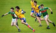 2 July 2022; Joseph McDonagh of San Francisco in action against Thomas Skehan of Rathgormack during the match between Rathgormack, Waterford, and San Francisco at the John West Féile Peile na nÓg National Gaelic and Ladies football finals 2022 at the GAA National Games Development Centre Campus in Abbotstown, Dublin. Eighty-eight club sides from Ireland, the UK, Europe and US competed in the final stages of the under-15 competition across nine venues, one of the biggest underage sporting events on the continent, sponsored for the seventh time by John West. Photo by Ramsey Cardy/Sportsfile