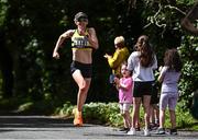 2 July 2022; Lizzie Lee of Leevale AC competing during the Kia Race Series Roscommon 10 Mile race in Roscommon Town. Photo by David Fitzgerald/Sportsfile