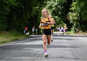 2 July 2022; Michelle Finn of Leevale AC competing during the Kia Race Series Roscommon 10 Mile race in Roscommon Town. Photo by David Fitzgerald/Sportsfile