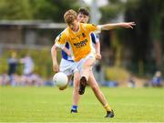 2 July 2022; Daniel Boylan of Clontibert Co Monaghan in action against Blessington Co Wicklow, during the Shield Semi-Final between Blessington Co Wicklow and Clontibert Co Monaghan at the John West National Football Feile 2022 event at Kildare GAA Centre in Hawkfield, Kildare. Photo by Matt Browne/Sportsfile