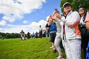 2 July 2022; Seamus Power of Ireland is applauded by spectators after his shot from the rough on the 13th hole during day three of the Horizon Irish Open Golf Championship at Mount Juliet Golf Club in Thomastown, Kilkenny. Photo by Eóin Noonan/Sportsfile