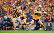 2 July 2022; Rory Hayes of Clare in action against Padraig Walsh of Kilkenny during the GAA Hurling All-Ireland Senior Championship Semi-Final match between Kilkenny and Clare at Croke Park in Dublin. Photo by Stephen McCarthy/Sportsfile