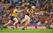 2 July 2022; Padraig Walsh of Kilkenny in action against David McInerney of Clare during the GAA Hurling All-Ireland Senior Championship Semi-Final match between Kilkenny and Clare at Croke Park in Dublin. Photo by Stephen McCarthy/Sportsfile