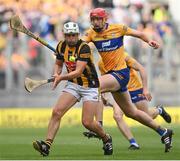 2 July 2022; Pádraig Walsh of Kilkenny in action against Paudie Fitzpatrick of Clare during the GAA Hurling All-Ireland Senior Championship Semi-Final match between Kilkenny and Clare at Croke Park in Dublin. Photo by Ramsey Cardy/Sportsfile