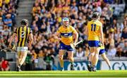 2 July 2022; Diarmuid Ryan of Clare celebrates a point during the GAA Hurling All-Ireland Senior Championship Semi-Final match between Kilkenny and Clare at Croke Park in Dublin. Photo by Harry Murphy/Sportsfile