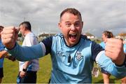 2 July 2022; Dublin manager Adrian O'Sullivan celebrates after his side victory in round 5 of the Glen Dimplex All-Ireland Senior Camogie Championship at Bellefield GAA Complex in Enniscorthy, Wexford. Photo by Michael P Ryan/Sportsfile