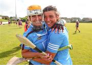 2 July 2022; Dublin players Ali Twomey, left, and Emma O'Byrne after round 5 of the Glen Dimplex All-Ireland Senior Camogie Championship at Bellefield GAA Complex in Enniscorthy, Wexford. Photo by Michael P Ryan/Sportsfile