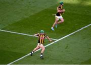 2 July 2022; Martin Keoghan of Kilkenny celebrates after scoring his side's first goal during the GAA Hurling All-Ireland Senior Championship Semi-Final match between Kilkenny and Clare at Croke Park in Dublin. Photo by Daire Brennan/Sportsfile