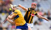 2 July 2022; Shane O'Donnell of Clare is tackled by Adrian Mullen of Kilkenny during the GAA Hurling All-Ireland Senior Championship Semi-Final match between Kilkenny and Clare at Croke Park in Dublin. Photo by Stephen McCarthy/Sportsfile