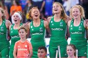 2 July 2022; Ireland players before the FIH Women's Hockey World Cup Pool A match between Netherlands and Ireland at Wagener Stadium in Amstelveen, Netherlands. Photo by Jeroen Meuwsen/Sportsfile