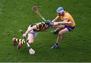 2 July 2022; Walter Walsh of Kilkenny in action against Conor Cleary of Clare during the GAA Hurling All-Ireland Senior Championship Semi-Final match between Kilkenny and Clare at Croke Park in Dublin. Photo by Daire Brennan/Sportsfile
