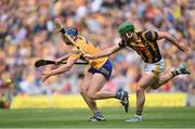 2 July 2022; David McInerney of Clare in action against Eoin Cody of Kilkenny during the GAA Hurling All-Ireland Senior Championship Semi-Final match between Kilkenny and Clare at Croke Park in Dublin. Photo by Ramsey Cardy/Sportsfile