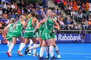 2 July 2022; Roisin Upton of Ireland celebrating scoring her first goal during the FIH Women's Hockey World Cup Pool A match between Netherlands and Ireland at Wagener Stadium in Amstelveen, Netherlands. Photo by Jeroen Meuwsen/Sportsfile
