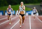 2 July 2022; Sophie Becker of Raheny Shamrock AC on her way to winning the Women's 400m during the 2022 Morton Games at Morton Stadium in Santry, Dublin. Photo by David Fitzgerald/Sportsfile