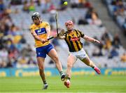 2 July 2022; Cathal Malone of Clare in action against Adrian Mullen of Kilkenny during the GAA Hurling All-Ireland Senior Championship Semi-Final match between Kilkenny and Clare at Croke Park in Dublin. Photo by Stephen McCarthy/Sportsfile