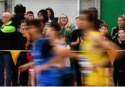 2 July 2022; Spectators look on during the Men's 5000m at the 2022 Morton Games at Morton Stadium in Santry, Dublin. Photo by David Fitzgerald/Sportsfile