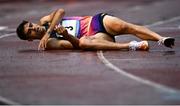 2 July 2022; Andrew Coscoran of Star of the Sea AC after falling over the finish line to win the Morton Mile during the 2022 Morton Games at Morton Stadium in Santry, Dublin. Photo by David Fitzgerald/Sportsfile