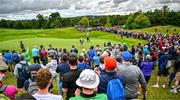 3 July 2022; Spectators celebrate a birdie putt for Padraig Harrington of Ireland on the eighth hole during day four of the Horizon Irish Open Golf Championship at Mount Juliet Golf Club in Thomastown, Kilkenny. Photo by Eóin Noonan/Sportsfile