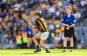 2 July 2022; Liam Mulhare, St Mary’s NS Castle St, Cloghan, Offaly, representing Kilkenny, during the INTO Cumann na mBunscol GAA Respect Exhibition Go Games at half-time of the GAA Hurling All-Ireland Senior Championship Semi-Final match between Kilkenny and Clare at Croke Park in Dublin. Photo by Stephen McCarthy/Sportsfile