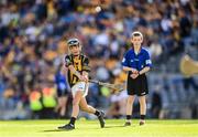 2 July 2022; Liam Mulhare, St Mary’s NS Castle St, Cloghan, Offaly, representing Kilkenny, during the INTO Cumann na mBunscol GAA Respect Exhibition Go Games at half-time of the GAA Hurling All-Ireland Senior Championship Semi-Final match between Kilkenny and Clare at Croke Park in Dublin. Photo by Stephen McCarthy/Sportsfile