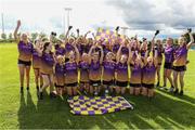 2 July 2022; Carryduff Co Down players celebrate after the Cup Final between Carryduff Co Down and Mullahahoran Co Cavan at the John West National Football Feile 2022 event at Kildare GAA Centre in Hawkfield, Kildare. Photo by Matt Browne/Sportsfile